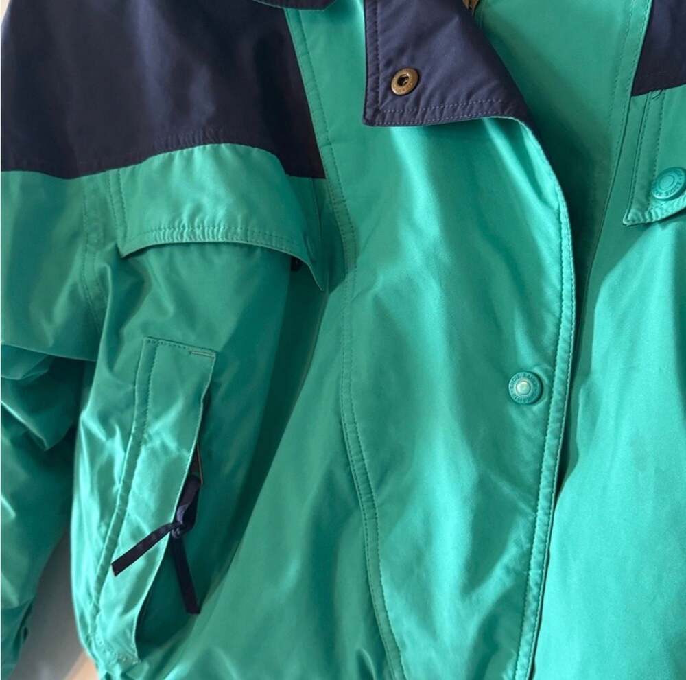 Vintage Eddie Bauer Goose Down Ski Jacket 90s Colorblock Puffer Coat Retro Y2K - Picture 7 of 14